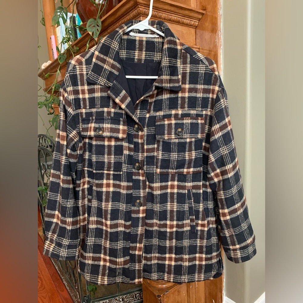 12th tribe x salty blonde flannel shacket
